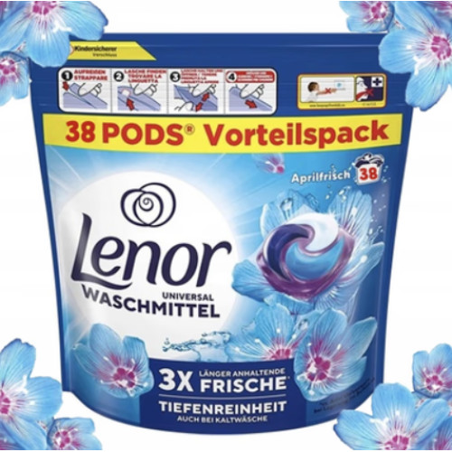 Капсулы для стирки универсальные Lenor Aprilfrisch, 38 стирок
